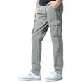 thumbnail image 6 of Matchstick Men Regular Fit Straight Leg Cotton Cargo Pants with 6 Pockets, 6 of 6