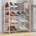 thumbnail image 5 of Bxaolu 4 Tier Small Shoe Rack, Stackable Kids Toddler Adult Shoe Storage Organizer Shelf for Closet Floor Entryway Bedroom, Space Saver Shoe Rack Organization Shelves, 5 of 7