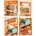 thumbnail image 4 of Robotime DIY Miniature House Kit, Furry Friends' Home Super Creator, Mini Dollhouse Building Set with LED Light, Tiny House Craft Kit for Home Decor, 3D Puzzle Toys Gifts for Adults Teens, 4 of 9