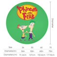 thumbnail image 2 of Phineas And Ferb Round Tablecloth Print Decorative Table Cover Washable Table Cloths for Dining Party Picnic 60x60in, 2 of 8