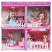 Carsky 36 inch Dollhouse Playset Girl Toys, 11 Rooms with Doll Toy Figures Toddler Playhouse Christmas Birthday Gifts for 3 4 5 6 7 Year Old Girls