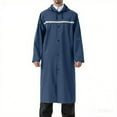 thumbnail image 3 of Men Women Hooded Raincoat Waterproof Long Rain Jacket Windproof Reflective Lightweight Hoodie Rainwear Adults, 3 of 4