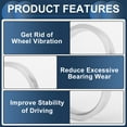 thumbnail image 4 of Unique Bargains Car Wheel Hub Centric Rings Wheels Center Shaft Shock Absorbing Hubrings Aluminium Alloy Silver Tone Durable OD 75.1mm to ID 64.1mm, 4 of 7