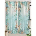 thumbnail image 5 of Blue Coastal Living Room Curtains 2 Panel, Summer Nautical Beach Coral Starfish Cafe Window Treatment, Extra Long Farmhouse Bedroom Bathroom Kitchen Curtains Drapes 104"x72", 5 of 6