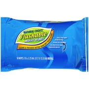 Natural Choice: Flushable Moist Wipes, 50 ct