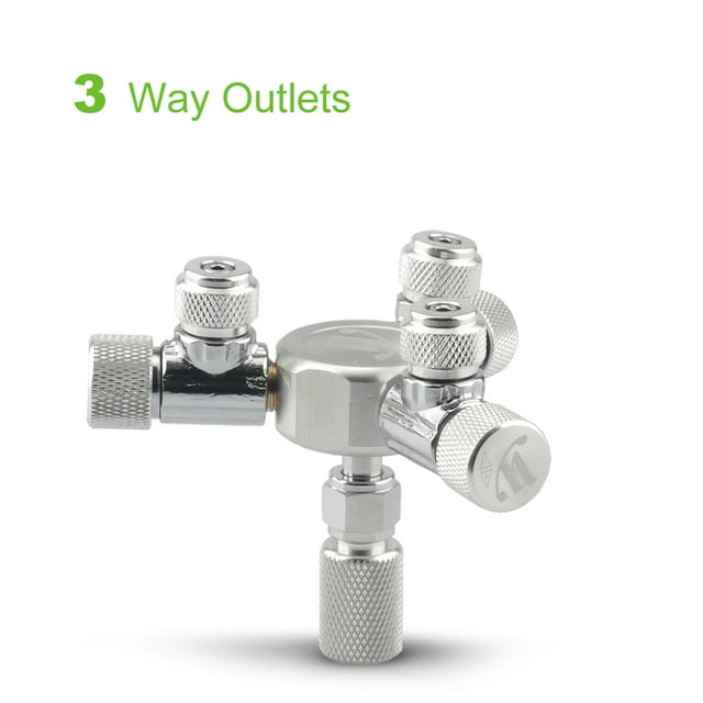 Réservoir d'Aquarium Séparateur de CO2 Distributeur Valve de Réglage Fin pour Régulateur de CO2 avec 3 Sorties