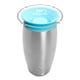 thumbnail image 2 of Vaso para sorber Munchkin para niños pequeños, acero inoxidable Miracle 360, 10 onzas, azul, 2 of 5