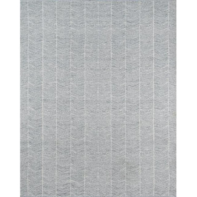 Erin Gates EASTOEAS-2GRY2380 2 Pi 3 Po x 8 Pi Easton-2 Tapis de Course Tissé à la Main - Gris