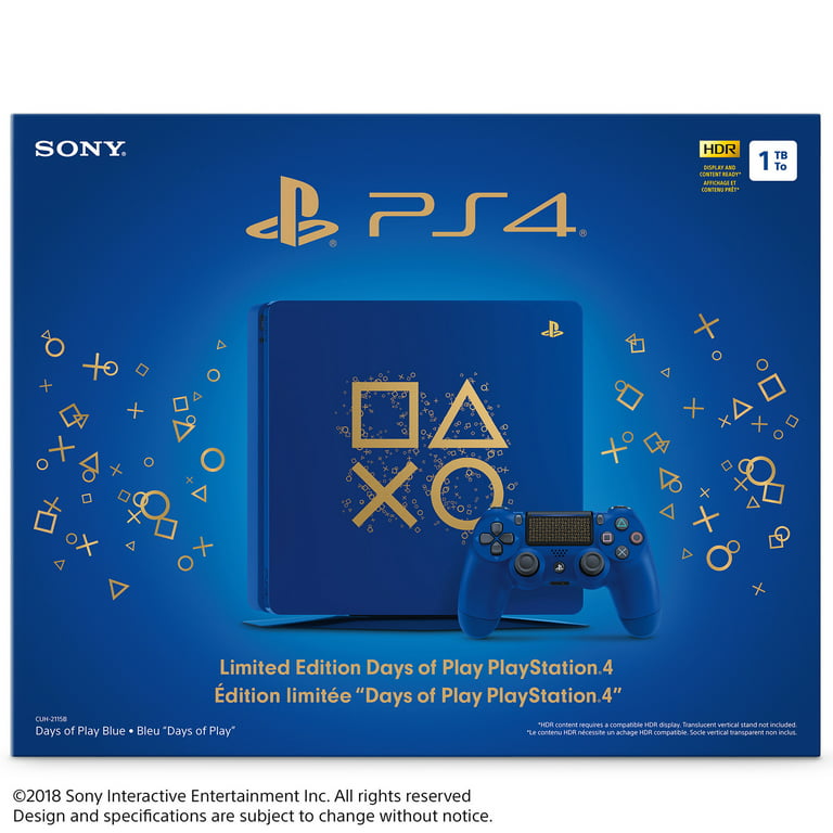 Sony PlayStation 4 1TB Slim of Play Limited Edition Blue, 3003131 - Walmart.com