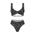 thumbnail image 5 of Honeii Numbers Print Women’s Bikini Set,Two Piece Swimsuit Bathing Suits,Stylish High Elasticity Swimwear for Beach and Pool, 5 of 7