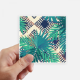 thumbnail image 1 of Green Tropics Drawing Art Sticker Square Waterproof Stickers Wallpaper Car Decal, 1 of 1