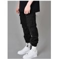 thumbnail image 5 of Men's cargo pants with many pockets, loose bags, casual men's overalls and drawstring work pants, 5 of 6