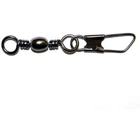 Eagle Claw Black Barrel Swivels with Safety Snap (Best Knot For Barrel Swivel)