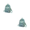 thumbnail image 4 of pitrice Velvet Backpack Solid Color Polyester Lining Easy Matching for Zipper Student Girls University Schoolbag Birthday Gift Green 2Set, 4 of 6