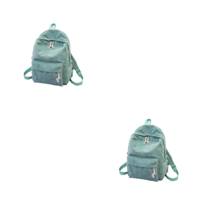Qarigey con estilo Fácil de combinar Gran capacidad Cremallera Niñas Adolescente Universidad Bolsa Regalo de cumpleaños Verde Verde 2Conjunto