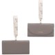 thumbnail image 1 of Cartera de mano para mujer, billetera triple, tarjetero, monedero, piel sintética, talla L, gris, 1 of 5