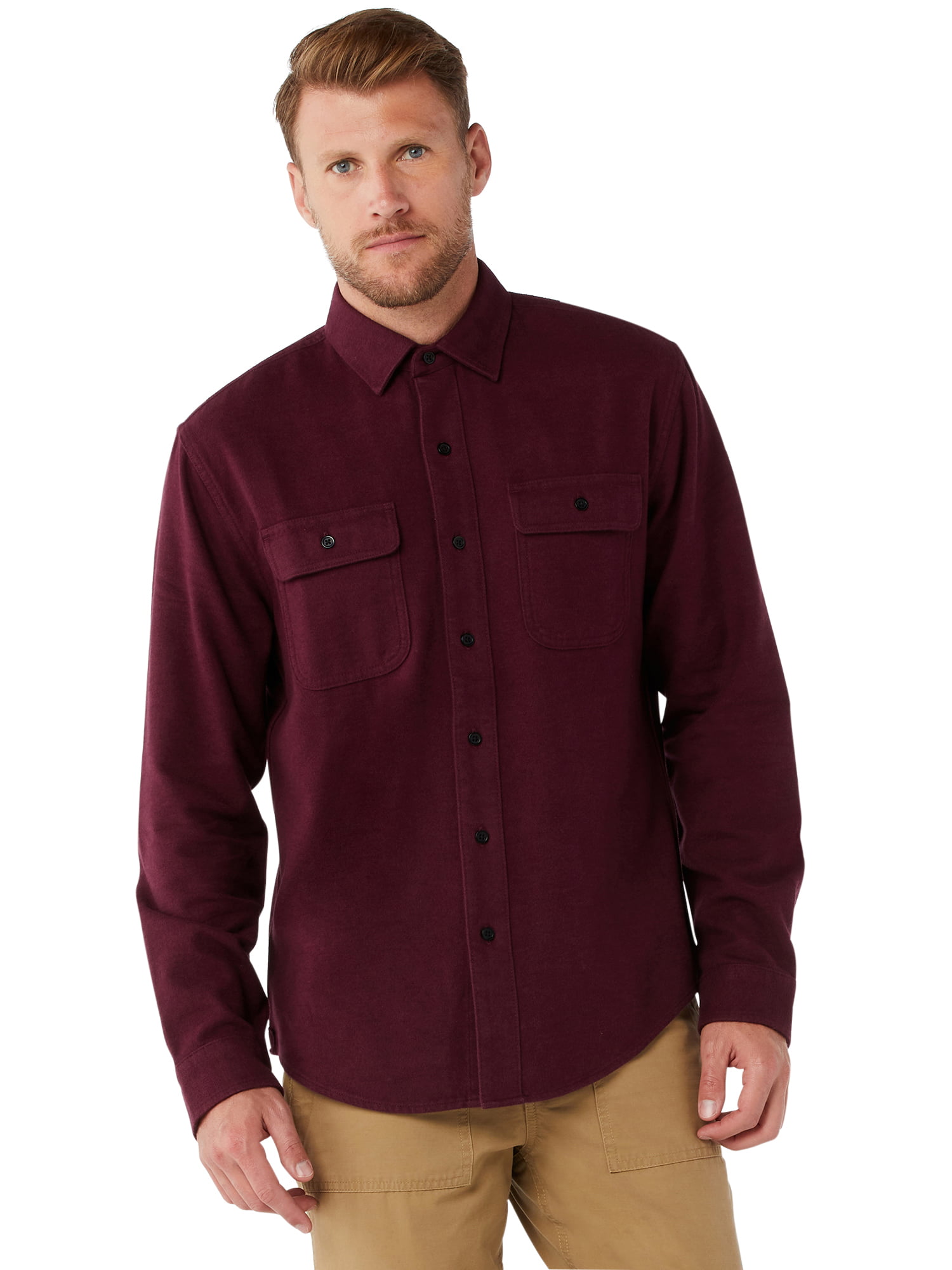 Free Assembly Relaxed fit Pockets Long Sleeve Shirt (Men's) - Walmart.com