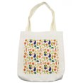 thumbnail image 1 of Garden Tote Bag, Organic Harvest Aubergine Carrot Tomato Beets Vegetables Healthy Eat, Cloth Linen Reusable Bag for Shopping Books Beach and More, 16.5" X 14", Cream, by Ambesonne, 1 of 2