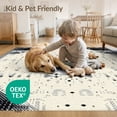 thumbnail image 4 of ODIKA 9'x12' Washable Area Rug Low Pile, Flatwoven, Cowboy Spotted Cow Print Themed Hid Classroom Artificial Large for Great Room, Indoor Concept, Living, 4 of 7