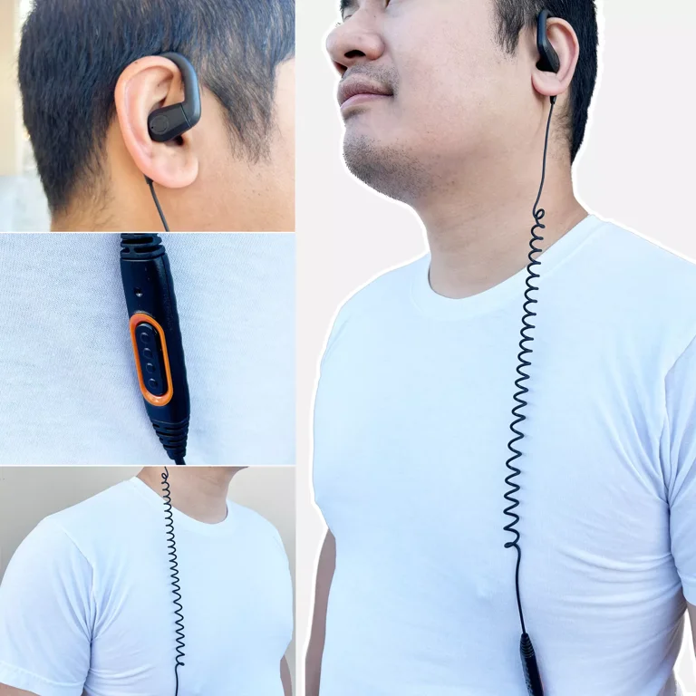 MaximalPower 2-Pin Ear Hook and 180° Rotating Earpiece with Push