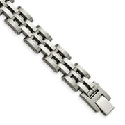 Primal Steel Stainless Steel Brushed and Polished 8.75 Inch Link Bracelet