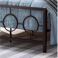 thumbnail image 3 of Noble House Ewelina Modern Queen-Size Iron Geometric Low-Profile Bed Frame, Hammered Copper, 3 of 7