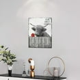 thumbnail image 2 of Highland Cow Bathroom Decor Wall Art Hello Sweet Cow Poster Funny Cow Pictures for Bathroom Black and White Highland Cow Canvas Painting Funny Animal Wall Décor Unframed Artwork Ready to Hang, 2 of 3