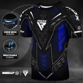 thumbnail image 2 of RDX IMMAF Approved Half Sleeves Compression T-Shirt, Flexible Men Shirt for Competition Level and Training Sessions, Athletic Fit Breathable Top for MMA Muay Thai Kickboxing Sparring and Grappling, 2 of 6