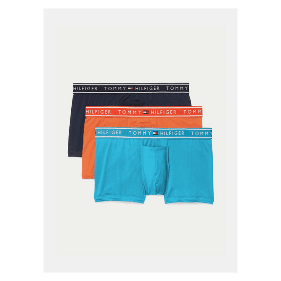 Tommy Hilfiger Men's Flx Evolve Stretch Trunk 3PK Orange/Blue/Black S