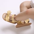 thumbnail image 3 of Infant Baby Girls Sandals Summer Beach Outdoor Bowknot Soft Rubber Sole Toddler Princess Dress Flats Walking Shoes, 3 of 8