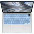 thumbnail image 5 of IBENZER Compatible with New 2024 2023 M2 MacBook Air 15 inch case A2941, Hard Shell Case with Keyboard Cover for Mac Air 15.3" M2 Chip with Retina Display & Touch ID, Airy Blue, W-AT15-ARBL+1, 5 of 9