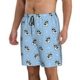 thumbnail image 2 of Bixox Men's French Bulldog Puppy printing Casual Classic Fit Short Summer Beach Shorts, 2 of 6