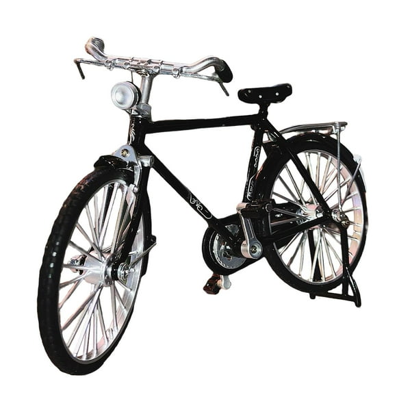 Escultura de bicicleta de montaña de metal para oficina, clásica, para interiores, colecciones, juguetes, arte para el hogar. C Negro