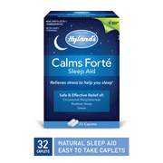 Hyland's Calms Forte' Sleep Aid Caplets, Natural Relief of Nervous Tension and Occasional Sleeplessness, 32 Count