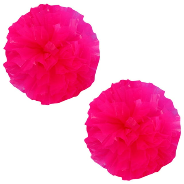 AMERTEER 2 Pack Pompons de Cheerleading avec Poignée Baton pour Sport d'Équipe Danse Enfants Adultes