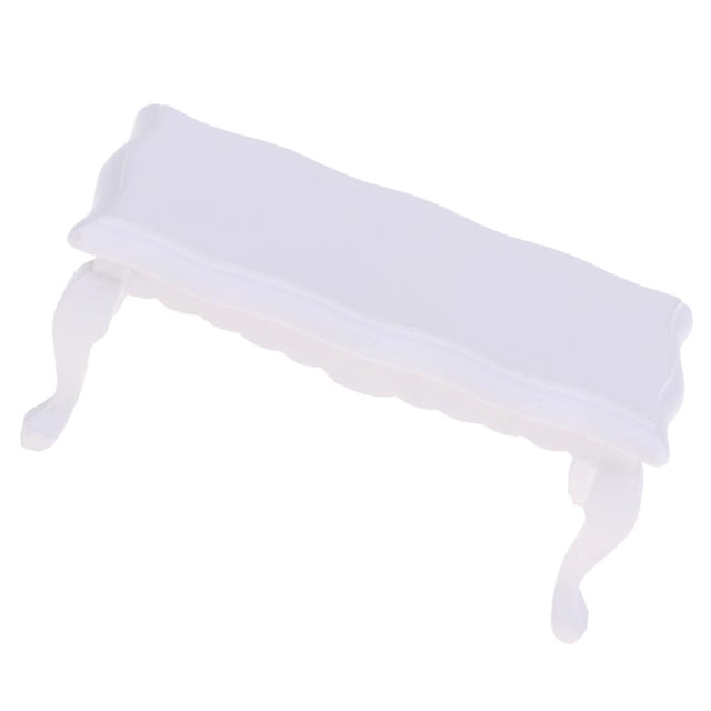 Mini mesa auxiliar de madera, mesa de té, mesa de café, estilo vintage, diseño ondulado, para Blanco