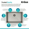thumbnail image 4 of KRAUS Standart Pro 28" Undermount Single Bowl 16 Gauge Stainless Steel Kitchen Sink, 4 of 8