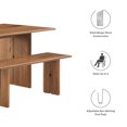 thumbnail image 3 of 60 Inch Dining Table, Walnut, Wood, Rectangular, Kitchen Cafe Bistro Hospitality Restaurant, Modern Contemporary HB35898, 3 of 6
