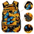 thumbnail image 3 of Sunflower Butterfly Backpack Lightweight Bookbag Travel Rucksack Laptop Daypack for Women Men, 3 of 6