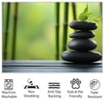 thumbnail image 4 of Living Room Area Rugs, Meditation Art Stone Bamboo Printed Design Carpet, Green Washable Rectangle Rug, Soft Short Pile Carpet For Bedroom Dining Room Non-Slip Rug, 4 of 7