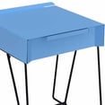 thumbnail image 3 of 24/7 Shop At Home Kruzt Contemporary Metal 1-Drawer End Table in Blue, 3 of 5