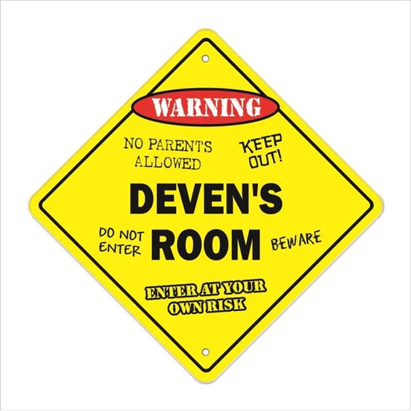 SignMission X-Devens Room 12 x 12 in. Crossing Zone Xing Room Sign - Devens