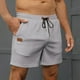 thumbnail image 1 of pstuiky Pantalones cortos para hombre, Pantalones cortos casuales de ejercicio con bolsillos y cordón elástico de moda de color sólido para hombre Pantalones cortos de golf, 1 of 7