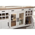 thumbnail image 3 of Pemberly Row Modern Wood Buffet with Open Display Hutch in White, 3 of 5