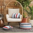 thumbnail image 4 of Outdoor/Indoor Lumbar Pillow Covers, Patio Decorative Lumbar Pillow Covers, All Weather Cushion Cases for Sofa, Patio Couch Decoration 12x20, 2 Pack, Stripe Red Blue, 4 of 6