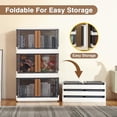 thumbnail image 4 of Fiuion Office Supplies Desk Organizers Office Organization Collapsible Storage Bins Plastic File Cabinet 19 Gal Folding Storage Box, Stackable Cube Storage Organizer Classroom Organization Book Bins, 4 of 9