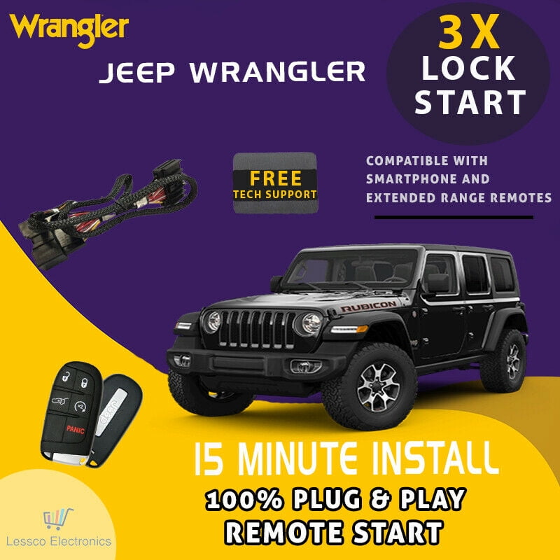 2008 2018 Jeep Wrangler Diy Plug Play Remote Start Kit 3xlock From Factory Key Com - Diy Car Starter Installation Kit