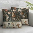 thumbnail image 3 of Fenyluxe Throw Pillow Covers Colorful Hedgehog with Cute Cartoon Forest Animals on White Different Plants Pillow Case  Cushion Cover for Home Party White, 3 of 5