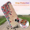 thumbnail image 3 of Case for iPhone 14 Plus/iPhone 15 Plus, Colorful Retro Oil Painting Flower Laser Glossy Cute Curly Wave Edge Exquisite Phone Cover Stylish Durable TPU Protective Case for Girls Women - Beige, 3 of 12