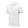thumbnail image 2 of Men's Imitation Cotton Casual Polo Shirt Short Sleeve Solid Color Golf Polo Shirt Men's Loose Classic Lapel Top, 2 of 4